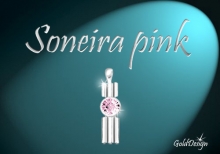 Soniera pink - přívěsek stříbřený